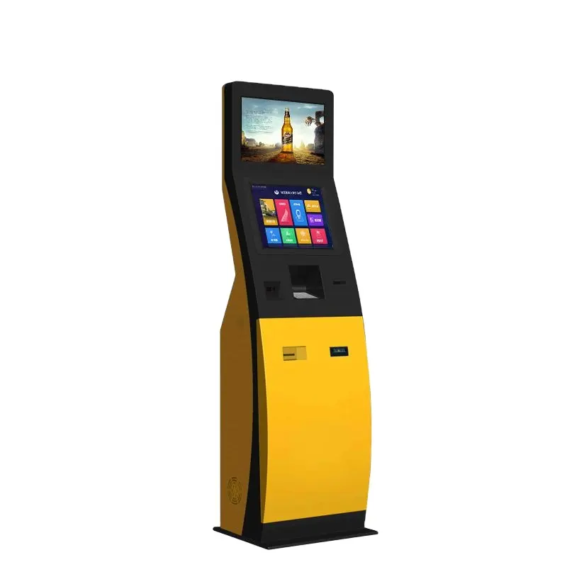 Self service ticket vending document printing curved screen Kiosk system government touch screen Kiosk