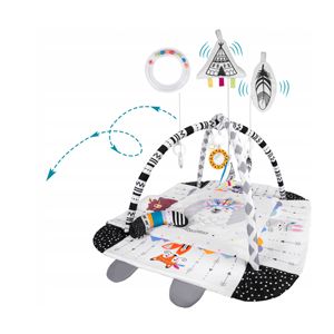 4 en 1 Multifonction Soft Toy Gym Rack 20 Balls Musical Playmat Cotton Activity Mat & Folding Fence 2cm Thick Baby Floor Cushion - Product Image 6