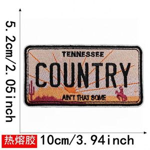 High Quality <b>Iron</b> on Embroidery Merrow Rock Car Truck Cowboys Patch for Outdoor Overcoat Hat Decoration - Product Image 2