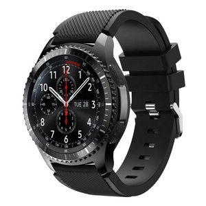 <span class=keywords><strong>Bracelet</strong></span> de montre en caoutchouc de <span class=keywords><strong>silicone</strong></span> noir pour <span class=keywords><strong>Samsung</strong></span> <span class=keywords><strong>Gear</strong></span> <span class=keywords><strong>S3</strong></span> <span class=keywords><strong>Frontier</strong></span> Classic Design Pure Colors - Product Image 5