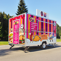 Chariot à crème glacée entièrement équipé remorque alimentaire avec fenêtre de concession à vendre près de chez moi vendeurs de camions de hot-dogs
