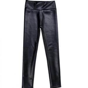 KS3543 2021 Nouveau pantalon en PU décontracté pour enfants, taille plus, automne/hiver, pantalon uni tendance pour filles, pantalon en simili cuir - Product Image 3