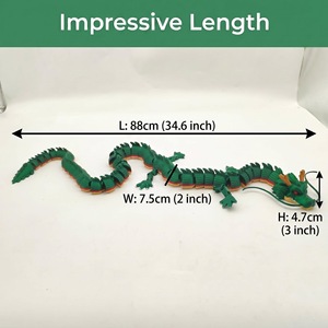 Vashine Dragon chinois imprimé en 3D de 88 cm, grand jouet flexible Shenron, créature mythique, jouet sensoriel anti-stress pour la maison - Product Image 3