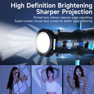 Bowens núi chiếu tập tin đính kèm Spotlight hình nón Quang Snoot <span class=keywords><strong>Kit</strong></span> cho đèn <span class=keywords><strong>flash</strong></span> speedlite với <span class=keywords><strong>4</strong></span> bộ lọc màu sắc và 20 gobos - Product Image 5