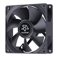 Ventilateur de boîtier PC SNOWMAN AF90-BK 90mm sans LED, 1900 tr/min, 3 broches, roulement hydraulique, 48 CFM, 22 dBA, 12V DC, vente en gros