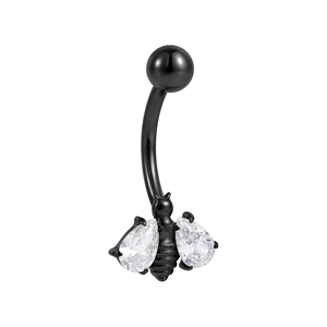 G23 Titan Fine Khắc Bụng Nút Vòng Mặt Dây Chuyền Hình Con Ong Thiết Kế Trắng Nước Drop Shipping Zircon Navel Cơ Thể Piercing Đồ Trang Sức - Product Image 4