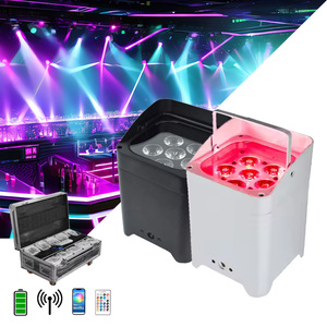 10pcs 6X18W RGBWA UV 6In1 Battery 2.4G Wireless Wifi DMX512 W-DMX RDM Remote <strong>Control</strong> LED UpLight for <strong>DJ</strong> Stage Party Hotel - Product Image 1