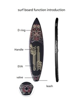 Planche de surf Gun and Rose Yoga Balance Power Jetsurf noire, nouvelle mode, avec leash, ailerons et sac