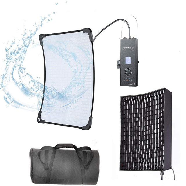Falcon Eyes RX-24TDX II Photographic Fill Lighting Roll-flex LED Video Light With Honeycomb Grid Softbox for Video/movie