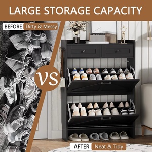 Functional Hardware Shoe Rack Cabinet Hidden <b>Shelves</b> Tipping Flip <b>Bracket</b> Metallic Stent Hinge Mute Opening Closing Durable - Product Image 3