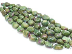 ลูกปัดหินฟุชไซต์สีชมพูขัดเงาขนาด 8 นิ้ว 13-20 มม. คริสตัลธรรมชาติสำหรับทำเครื่องประดับ รับรองโดยบุคคลที่สาม มีรูเจาะ - Product Image 6