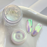 Poudre Polarisée Magique Transparente Effet Miroir Glacé Aurore Féerique Ciel Perlé Clair de Lune pour Nail Art – Vente en Gros