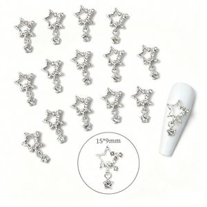 Breloques en acrylique 3D demi-rondes en forme de roses avec strass de tailles variées pour la décoration d'ongles et les créations DIY - Product Image 1