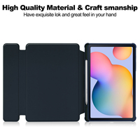 Keyboard dengan casing putar untuk Samsung Galaxy TAB, S6 Lite 10.4 "2024 P610/P615, Cover dengan Keyboard gigi biru nirkabel QWERTY