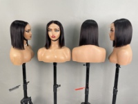 Perruque Bob en Cheveux Humains Vierges 5x5 avec Fermeture, Lisse Baguette, Pré-Pluckée, Ligne de Cheveux Naturelle, Longueurs Variées Disponibles pour Femmes