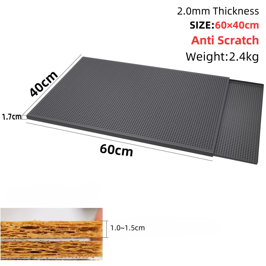 foncé, épaisseur 2,0 mm, 60*40 cm, anodisé dur