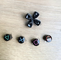Pièce de rechange pour manette PS5 : Bouton directionnel en cristal, fonction D-pad, touches ABXY et levier analogique pour Astro Bot PS5