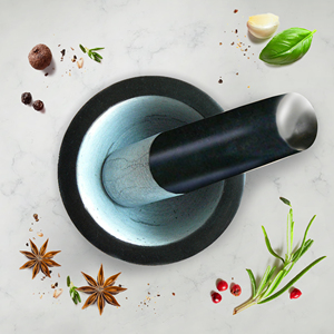 <span class=keywords><strong>Mortier</strong></span> et pilon en marbre de <span class=keywords><strong>pierre</strong></span> de Chine de haute qualité nouveaux raccords de cuisine de Style pour herbes et épices pour concasser et mélanger - Product Image 3