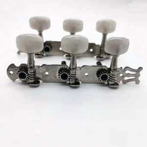 Meccaniche per Chitarra <span class=keywords><strong>Classica</strong></span> a 3 Fili con Albero a 3 File, per Corde in Acciaio, Set Destro + Sinistro, Chiave di Accordatura - Product Image 2