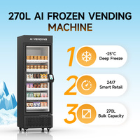 Distributeur automatique de collations réfrigérées intelligent pour 270 canettes, avec lecteur de cartes Nayax et système de paiement sans espèces