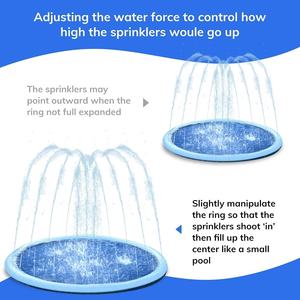 Sıcak satış şişme yağmurlama <span class=keywords><strong>Pet</strong></span> Mat su oyun matı açık şişme sıçrama yağmurlama köpekler çocuklar için - Product Image 2