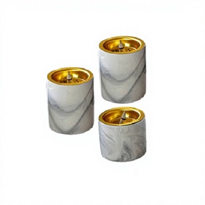 เตากาเบิร์นหินอ่อนทรงกลมดีไซน์แฟนซีชุดธูป3ขนาด - Product Image 1