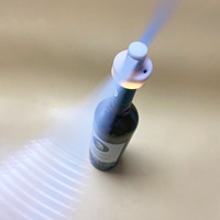 Ventilateur de table portable avec logo personnalisé pour restaurants en plein air, ventilateur de table de pique-nique en plastique de qualité alimentaire avec lumière LED