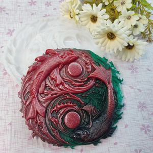 Moldes de fundición de resina hechos a mano para adornos decorativos DIY estilo Ins herramientas de escritorio de silicona molde de Papá Noel - Product Image 4