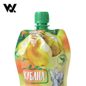 Pochette souple personnalisée anti-fuite avec bec verseur pour purée <span class=keywords><strong>de</strong></span> fruits, aliments pour bébés, boissons énergétiques et jus, avec bouchon <span class=keywords><strong>de</strong></span> sécurité enfant - Product Image 2