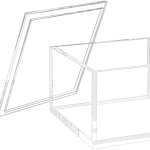 New arrival factory wholesale custom square clear acrylic cube storage box small candy box with lid for halloween party