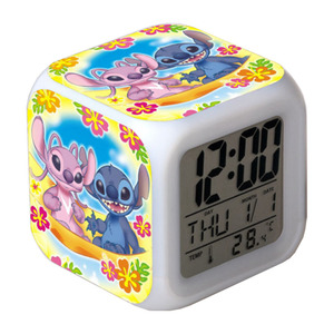 Reloj <span class=keywords><strong>despertador</strong></span> Digital con luz LED <span class=keywords><strong>de</strong></span> Bola <span class=keywords><strong>de</strong></span> Dragón, accesorio moderno con diseño <span class=keywords><strong>de</strong></span> cubo, <span class=keywords><strong>Stitch</strong></span>, Lilo, dibujos animados, para estudio - Product Image 2