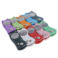 Outil de motte de golf pliable en acier inoxydable OEM avec bouton escamotable et chapeau en métal avec logo personnalisé