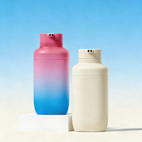 Flacon pompe ovale en plastique PP pour teinture capillaire 2-en-1, capacité 230ml+230ml, couleur personnalisable