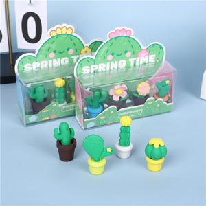 ชุดยางลบรูปกระบองเพชรสุดสร้างสรรค์เครื่องเขียนสำหรับนักเรียนของขวัญรางวัลสำหรับเด็ก - Product Image 3