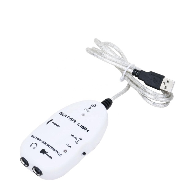 Guitar Usb Interface Guitar Link Cable Audio Cable Interface Adapter for Audio Sound Cards & Guitar Effect Device