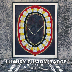 Cadena de Solapa Masónica de Lujo de Primera Calidad, Personalizable, con Pin de Seguridad Dorado, Diseño Magnético con Bordado Impreso en 3D - Product Image 2