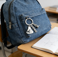 Llavero con Tema de Ciencia Personalizado al por Mayor con Dijes de Microscopio, ADN y Matraz, Regalo para Estudiantes y Profesores de Biología