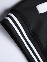 Hommes Chicago 23 Print Letterman Varsity Jacket Noir et Blanc Style Baseball Manches Longues avec Design USA