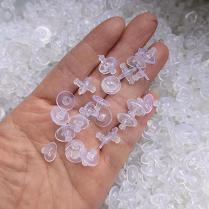 Composants de bijoux à bricoler soi-même Bullet Transparent Frisbee Disque Plastique Bouchons d'oreille en caoutchouc souple avec boucles d'oreilles élégantes Accessoires - Product Image 3