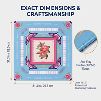 Tapis de jeu de mahjong américain antidérapant et écologique, réduction du bruit, silencieux, avec logo personnalisé, couleur, effet 3D, en caoutchouc pour intérieur
