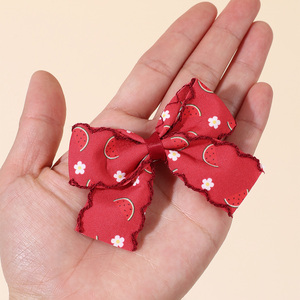 Lot de 20 mini barrettes imprimées fruits, pinces à <span class=keywords><strong>cheveux</strong></span> nœud papillon, pinces boutique pastel d'été avec bordure Moonstitch, accessoires pour <span class=keywords><strong>cheveux</strong></span> - Product Image 4