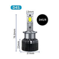 Phare LED haute puissance D4S 100W 6500K à double tube en cuivre, lampe au xénon, ampoule laser pour voiture 12V