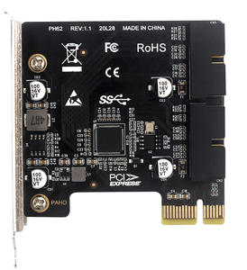 Bộ Điều Hợp Thẻ Mở Rộng PCI-E USB 3.0 2 Cổng USB3.0 Hub Tiêu Đề Bên Trong 19/20 Pin PCIE PCI Express Sang Thẻ Bộ Điều Hợp USB3.0 - Product Image 3