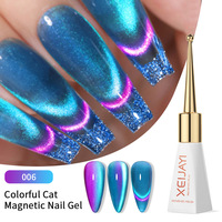 6 couleurs de haute qualité pour les yeux de chat Gel polonais UV soie pour les yeux de chat 10ml vente en gros Double couleur pour les yeux de chat UV Gel polonais