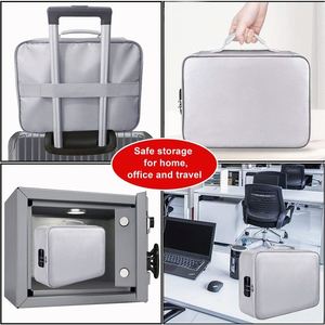 Bolsa Organizadora de Documentos de Fibra de Vidrio Recubierta de Silicona, Impermeable, Resistente al Fuego y al Polvo, para Guardar Dinero en Efectivo, Pasaportes y Documentos Legales - Product Image 2