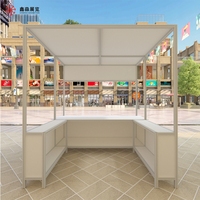Stand de vente de snacks personnalisé, stand de vente au détail en plein air, stand modulaire en aluminium à montage rapide, stands d'exposition