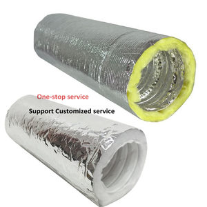 R6 R8 פנים כותנה ועלו אלומיניום לסכל HVAC אוורור מערכת גמיש מבודד צינור - Product Image 1