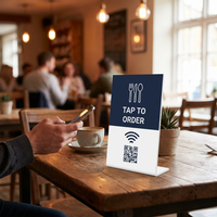 Expositor de Mesa NFC Personalizado y Programable de Acrílico de 13.56mhz con Código QR