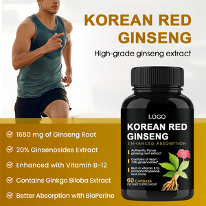 Suplemen Herbal kapsul ekstrak <span class=keywords><strong>Ginseng</strong></span> merah Korea organik kualitas tinggi untuk dewasa ekstrak akar <span class=keywords><strong>Ginseng</strong></span> Panax - Product Image 4