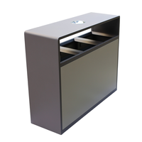 Poubelle extérieure en acier pour déchets séparés, bac à ordures métallique pour parc, rue, espace public, commerce, recyclage